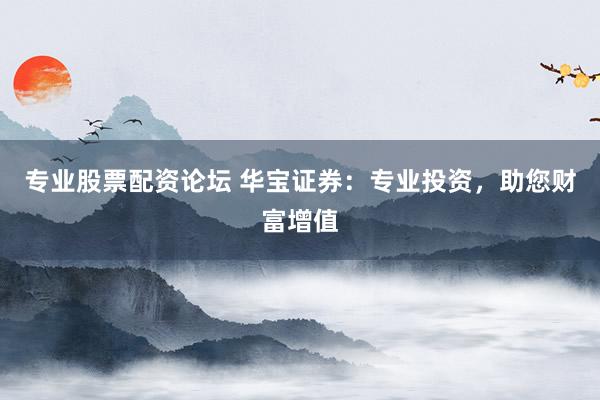 专业股票配资论坛 华宝证券：专业投资，助您财富增值