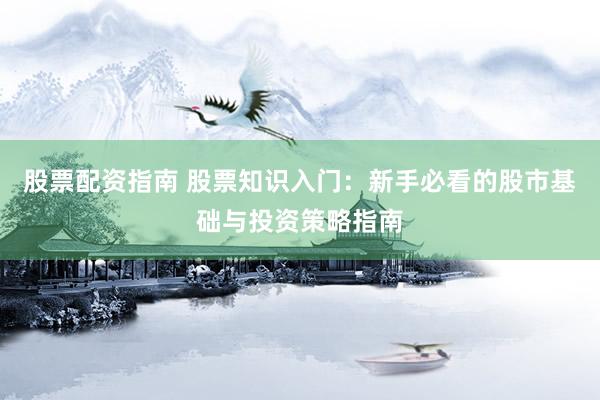 股票配资指南 股票知识入门：新手必看的股市基础与投资策略指南