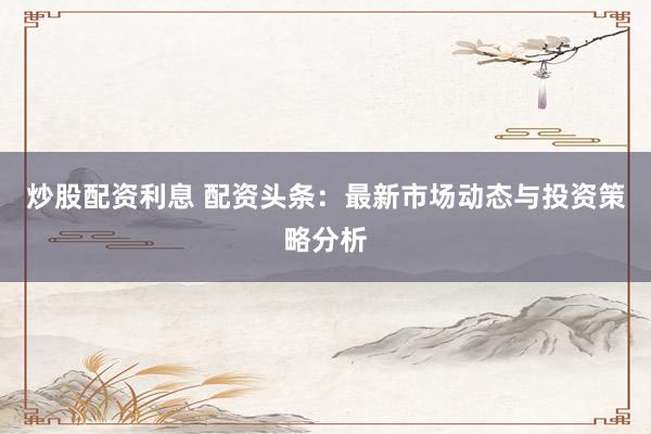 炒股配资利息 配资头条：最新市场动态与投资策略分析