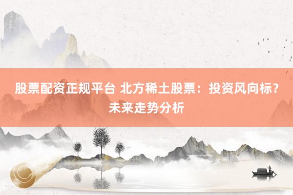 股票配资正规平台 北方稀土股票：投资风向标？未来走势分析