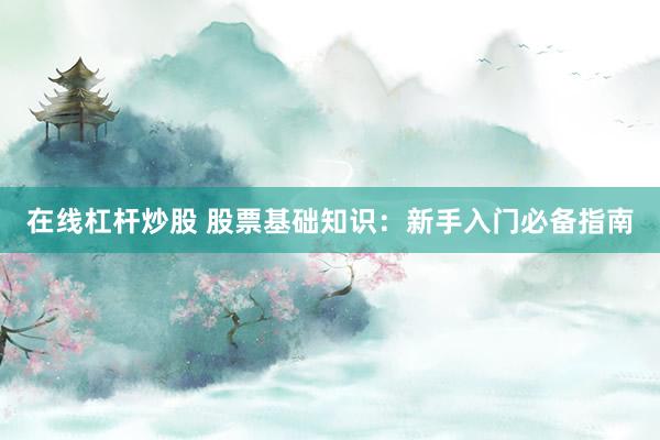 在线杠杆炒股 股票基础知识：新手入门必备指南